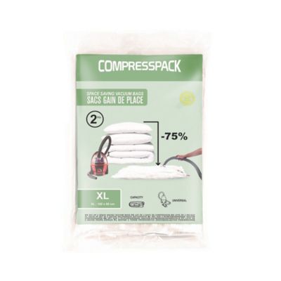 Lot de 2 sacs de rangement sous vide Compactor Compresspack L. 100 x l. 80 cm