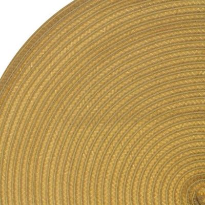 Lot de 2 sets de table ronds tressés Jaune, H. 0.4 cm, TRESSE