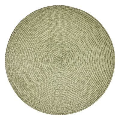Lot de 2 sets de table tressés ronds Vert, H. 0.1 cm, TRESSE