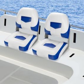 Lot de 2 Siège Pilot de Bateau Chaise Pliable de Bateau avec Design Ergonomique Assise de Pilotage 42x50x52cm