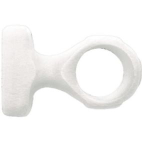 Lot de 2 supports monoblocs courts - D: 35 mm - blanc