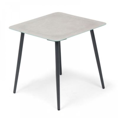 Lot de 2 tables basses de jardin en acier gris  Oviala