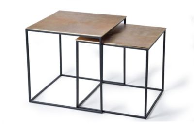 Lot de 2 tables basses en métal