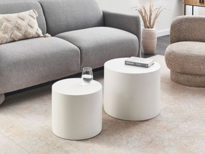 Lot de 2 tables basses MANTI Blanc