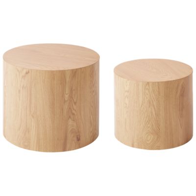 Lot de 2 tables basses MANTI Marron clair