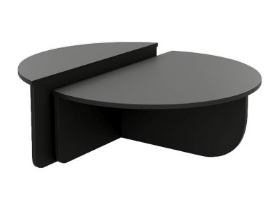 Lot de 2 tables basses - Noir - ALOEVA