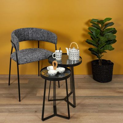 Lot de 2 tables gigognes - Blanc