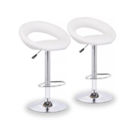 Lot de 2 tabourets de bar "Bellini"  Blanc