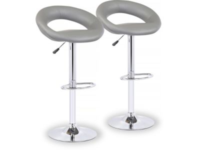 Lot de 2 tabourets de bar "Bellini"  Gris