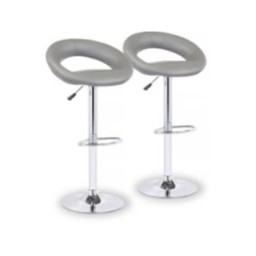 Lot de 2 tabourets de bar "Bellini"  Gris