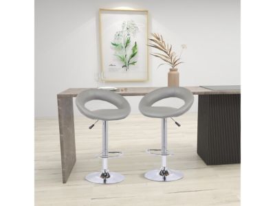 Lot de 2 tabourets de bar "Bellini"  Gris