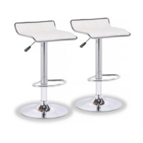 Lot de 2 tabourets de bar "Cosmo"  Blanc