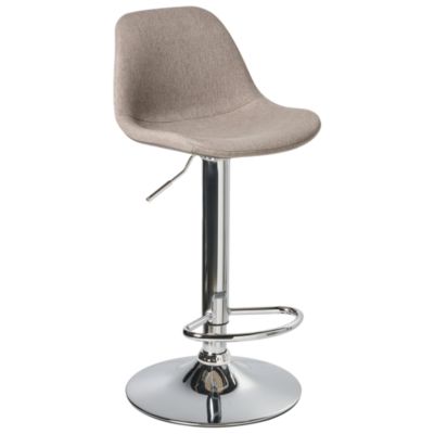 Lot de 2 tabourets de bar KAHLA Tissu Taupe