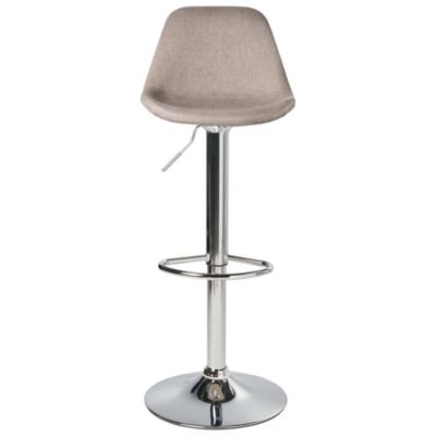 Lot de 2 tabourets de bar KAHLA Tissu Taupe