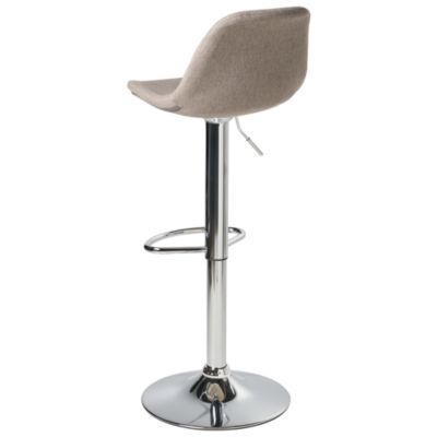 Lot de 2 tabourets de bar KAHLA Tissu Taupe