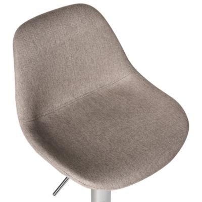 Lot de 2 tabourets de bar KAHLA Tissu Taupe