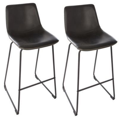 Lot de 2 tabourets de bar Loïs Atmosphera noir