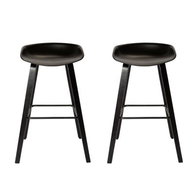 Lot de 2 tabourets de bar noir Chimayo