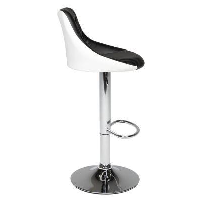 Lot de 2 tabourets de bar noir et blanc JASPER - HAPPY GARDEN