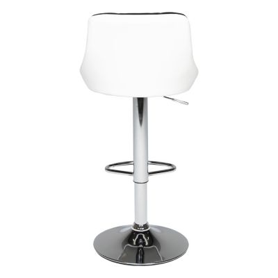 Lot de 2 tabourets de bar noir et blanc JASPER - HAPPY GARDEN
