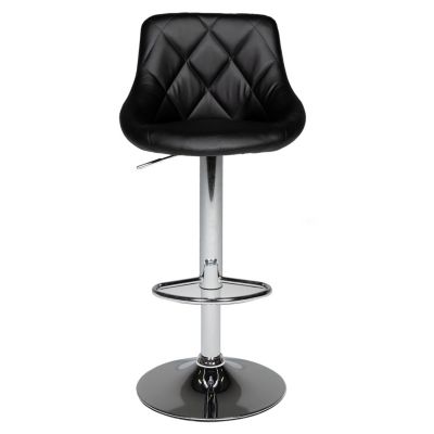 Lot de 2 tabourets de bar noir JASPER - HAPPY GARDEN
