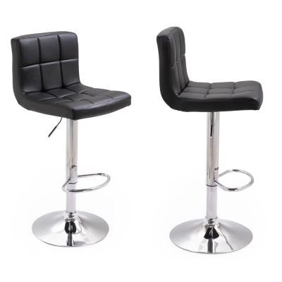 Lot de 2 tabourets de bar noir MIKE - Happy Garden