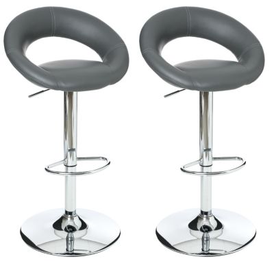 Lot de 2 tabourets de bar Sasha Atmosphera gris