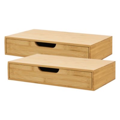 Lot de 2 étagères murales Bokn 40 x 24 x 8 cm naturel en.casa