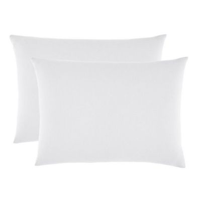 Lot de 2 taies d'oreiller "Drift" pur coton teint lavé 57 fils/cm² toutes dimensions - Blanc - Taies d'oreiller 50 x 70 cm x 2