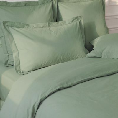Lot de 2 taies d'oreiller en percale de coton Sauge 65x65 cm SOFT PERCALE