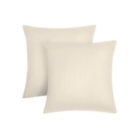 Lot de 2 taies d'oreiller en satin 108 fils/cm² - 63 x 63 cm - Beige - TALORA de PALACIO