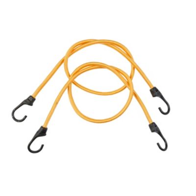 LOT DE 2 TENDEURS DE 75 CM CHACUN NOIR DIAMETRE 6 MM AVEC CROCHET MFH