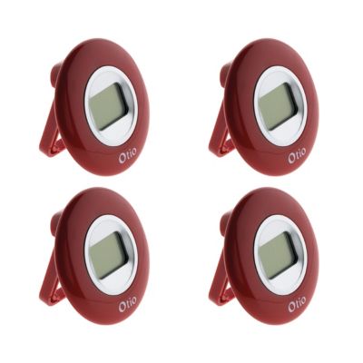 Lot de 2 thermomètres intérieurs LCD - Bordeaux - Otio