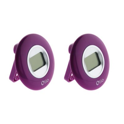 Lot de 2 thermomètres intérieurs LCD - Violet - Otio