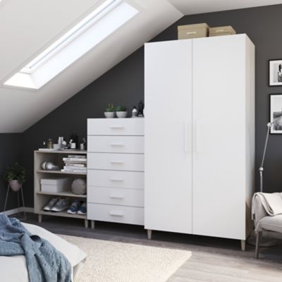 Lot de 2 tiroirs blancs GoodHome Atomia H. 18,5 x L. 71,4 x P. 39 cm
