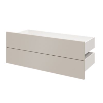 Lot de 2 tiroirs GoodHome Atomia beige cachemire H. 18,5 x l. 99,7 x P. 39 cm