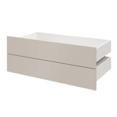 Lot de 2 tiroirs GoodHome Atomia beige cachemire H. 18,5 x l. 99,7 x P. 50 cm