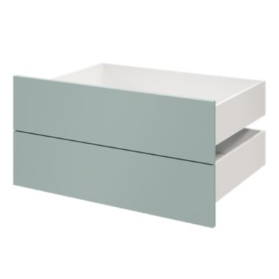 Lot de 2 tiroirs GoodHome Atomia bleu aqua H. 18,5 x l. 74,7 x P. 50 cm