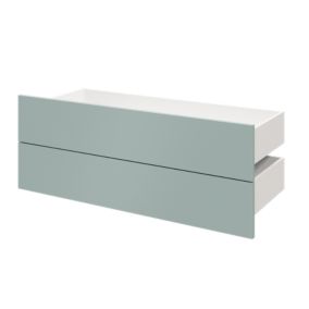 Lot de 2 tiroirs GoodHome Atomia bleu aqua H. 18,5 x l. 99,7 x P. 39 cm