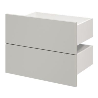 Lot de 2 tiroirs GoodHome Atomia gris clair H. 18,5 x l. 37,2 x P. 30 cm