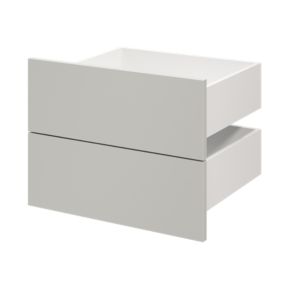 Lot de 2 tiroirs GoodHome Atomia gris clair H. 18,5 x l. 49,7 x P. 39 cm