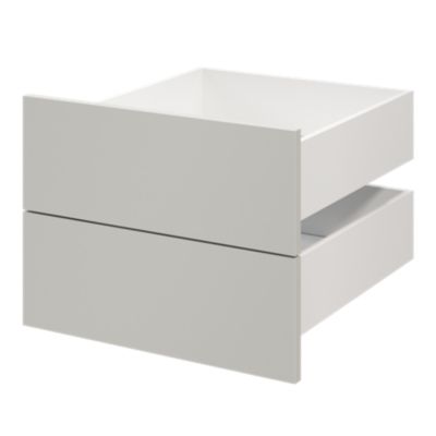 Lot de 2 tiroirs GoodHome Atomia gris clair H. 18,5 x l. 49,7 x P. 50 cm