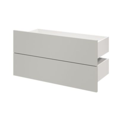 Lot de 2 tiroirs GoodHome Atomia gris clair H. 18,5 x l. 74,7 x P. 30 cm