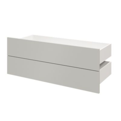 Lot de 2 tiroirs GoodHome Atomia gris clair H. 18,5 x l. 99,7 x P. 39 cm