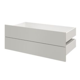 Lot de 2 tiroirs GoodHome Atomia gris clair H. 18,5 x l. 99,7 x P. 50 cm