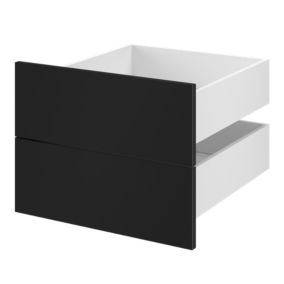 Lot de 2 tiroirs GoodHome Atomia noir H. 18,45 x l. 49,7 x P. 51,7 cm