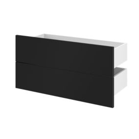 Lot de 2 tiroirs GoodHome Atomia noir H. 18,45 x l. 74,7 x P. 31,7 cm