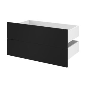 Lot de 2 tiroirs GoodHome Atomia noir H. 18,45 x l. 74,7 x P. 40,7 cm