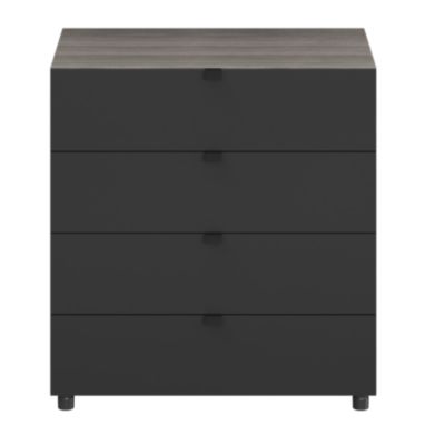 Lot de 2 tiroirs GoodHome Atomia noir H. 18,45 x l. 74,7 x P. 40,7 cm