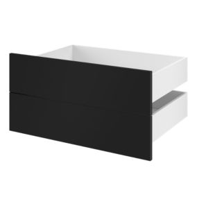 Lot de 2 tiroirs GoodHome Atomia noir H. 18,45 x l. 74,7 x P. 51,7 cm